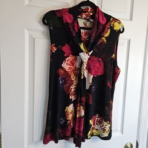 Grace Elements Burgundy Floral Top